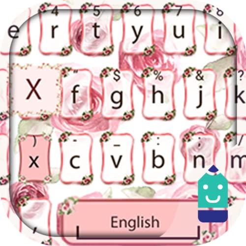 Pink Rose Theme&Emoji Keyboard