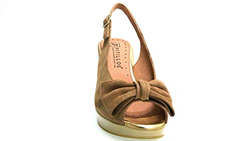 PITILLOS Sandalias con Tacon 2901 para Mujer (39 EU, Piedra)