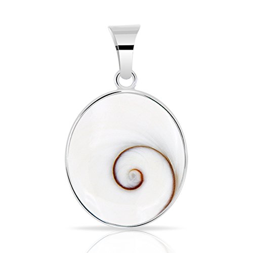 PLANETYS - Colgante Oval Ojo de santa Lucia Shiva Plata de Ley 925-17 X 28 mm