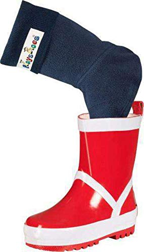 Playshoes Fleece-Stiefel-Socke, Calentadores Unisex Niños, Azul, 26/27 EU