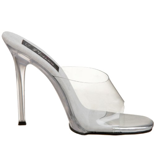 Pleaser Gala01/C/M, Sandalias Abiertas con cuña. Mujer, Transparent (Clear), 37 EU