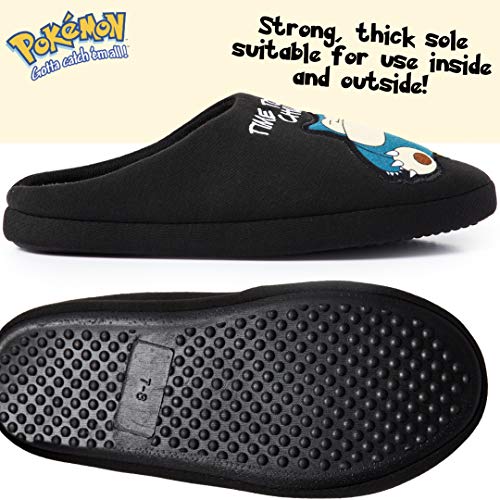 Pokemon Zapatillas de Estar En Casa Hombre Diseño Snorlax y Pikachu, Merchandising Oficial Pokemon, Zapatilla Invierno Suela Goma Dura Interior Exterior, Regalos para Hombres Padres (42/43 EU)