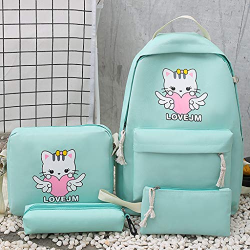 Posional Mochila Mujer Hombro Portatil Casual Bolso Senderismo Buiness Trabajo Impermeable Nylon School Backpack Escolar Moda Alfabeto De Dibujos Animados para Estudiantes Informal Gran Capacidad