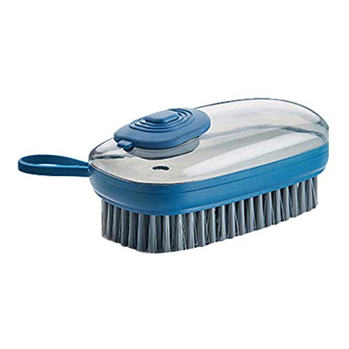 Pot Washing Soft Brush Kitchen Household Dishwashing Brush Laundry Brush Automatic Liquid Addition Shoe Cleaning Brush Blue