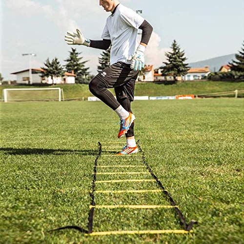 POWER GUIDANCE Escalera de Velocidad Escalera de Agilidad 6m para Fútbol Baloncesto Tenis Fitness Entrenamiento (10 Conos,Bolsa de Transporte)