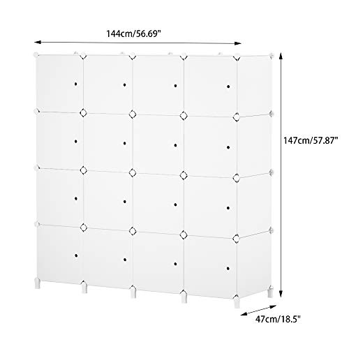 PREMAG - Guardarropa portátil para colgar ropa, armario combinado, armario modular para ahorrar espacio, organizador ideal para libros, juguetes