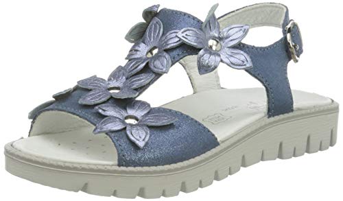 Primigi Sandalo Bambina, Sandalias con Punta Abierta Niñas, Azul (Azzurro/Oceano 5386822), 35 EU