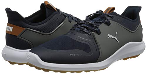 PUMA 193000, Zapatos de Golf Hombre, Blazer Silver Quiet Shade Azul Marino, 43 EU