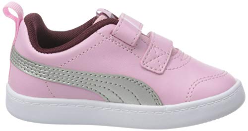 PUMA COURTFLEX V2 V INF, Zapatillas Unisex bebé, Pale Pink Silver, 22 EU