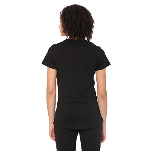 PUMA ESS Logo tee T-Shirt, Mujer, Cotton Black, L