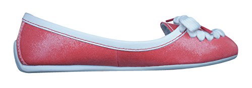 Puma Rudolf Dassler Feder Bombas/Zapatos del Ballet del Cuero de Las mujeres-Red-37