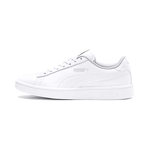 PUMA Smash V2 L Jr, Zapatillas, Blanco White White, 35.5 EU