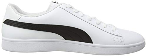 PUMA Smash V2 L, Zapatillas Unisex Adulto, Blanco White Black, 40.5 EU