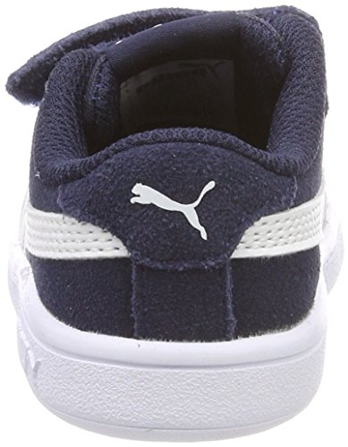 PUMA Smash V2 SD V Inf, Zapatillas Unisex niños, Azul (Peacoat White), 27 EU