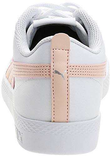 PUMA Smash Wns V2 L, Zapatillas Mujer, Blanco (White/Peach Parfait/Silver), 40 EU