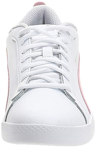 PUMA Smash Wns V2 L, Zapatillas Mujer, Blanco (White/Peach Parfait/Silver), 40 EU