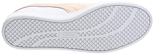 PUMA Smash Wns V2 L, Zapatillas Mujer, Blanco (White/Peach Parfait/Silver), 40 EU