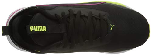 PUMA SOFTRIDE Rift Tech WN'S, Zapatillas para Correr de Carretera Mujer, Negro Black/Fizzy Yellow, 37.5 EU