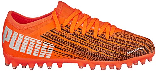 PUMA Ultra 3.1 MG JR, Zapatillas de fútbol, Naranja (Shocking Orange Black), 33 EU