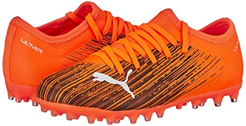 PUMA Ultra 3.1 MG JR, Zapatillas de fútbol, Naranja (Shocking Orange Black), 34 EU