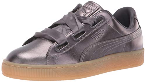 PUMA Zapatillas de mujer Basket Heart, gris (Quiet Shade-quiet Shade), 37 EU