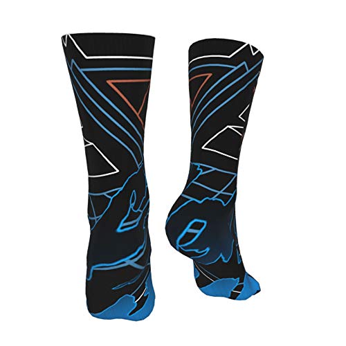 QUEMIN Regalos de Navidad para hombres Daft PunkMen Women Calcetines de color en contraste, 40cm Calcetín de bota para correr, deportes, al aire libre (40cm / 15.7in)