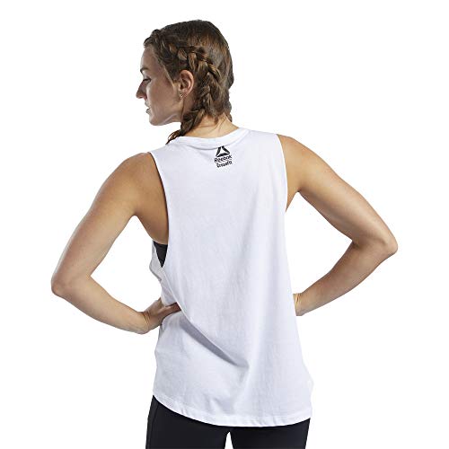 Reebok CF Excellence Is Obvious Muscle Tank Camiseta sin Mangas, Mujer, Blanco (White), S