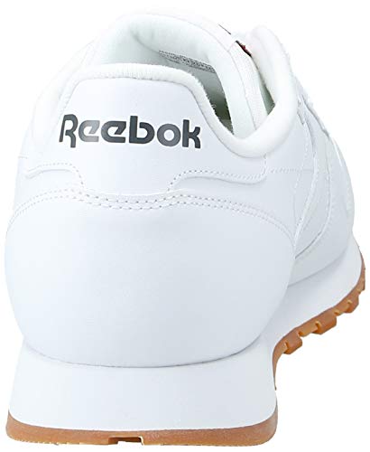 Reebok Classic Leather - Zapatillas de cuero para hombre, color blanco (white / gum 2), talla 45