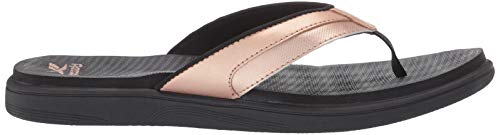 Reebok Women's Sprint Flip Flop, Rose Gold/Black, 6 B US