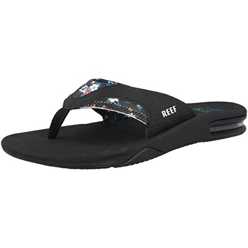 Reef Fanning Prints, Chanclas Hombre, Black Floral, 44