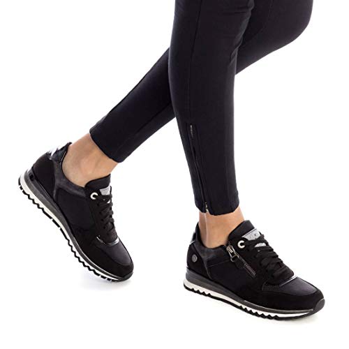 REFRESH - Zapatilla para Mujer - Cierre con Cremallera - Color Negro - Talla 39