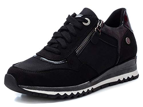 REFRESH - Zapatilla para Mujer - Cierre con Cremallera - Color Negro - Talla 39