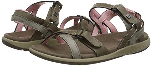 Regatta Santa Cruz, Sandal Mujer, Walnut/Mellow Rose, 40 EU