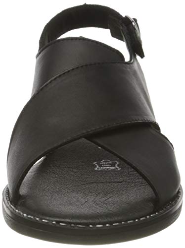 Remonte D3650, Sandalia Plana para Mujer, Negro/01, 43 EU