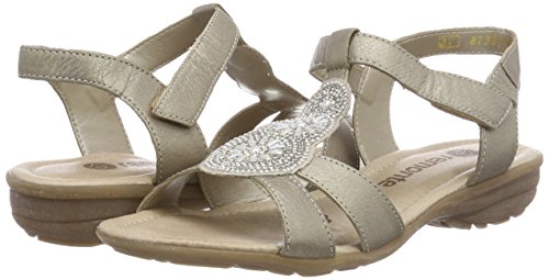 Remonte D4057, Sandalias de Talón Abierto Mujer, Plateado (Gr/Metallic 42), 41 EU