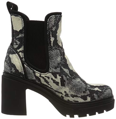 REPLAY Annabel Botas Estilo Chelsea para Mujer,Blanco ( 062 Blanco Negro ) , 39 EU