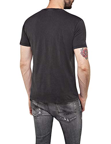 REPLAY M3048 .000.22658m Camiseta, Negro (Blackboard 99), Small para Hombre