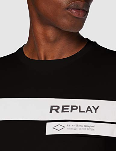 REPLAY M3156 .000.2660 Camiseta, 98 Negro, S para Hombre