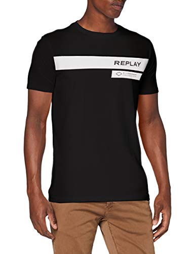 REPLAY M3156 .000.2660 Camiseta, 98 Negro, S para Hombre