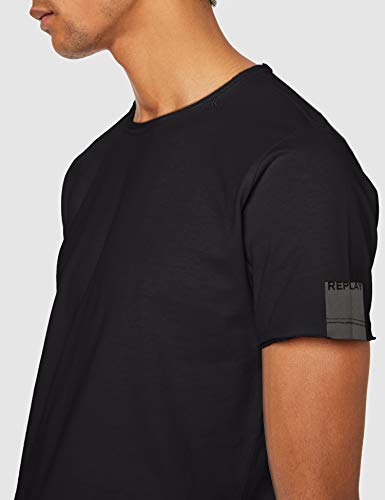 REPLAY M3590 .000.2660 Camiseta, Negro (Black 98), Large para Hombre