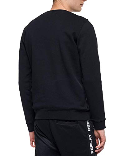 REPLAY M3914 .000.21842 Sudadera, Negro (Black 98), Medium para Hombre