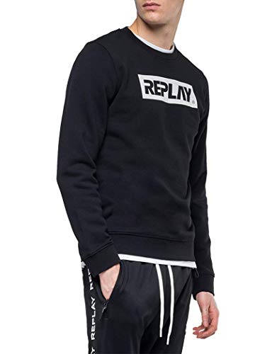 REPLAY M3914 .000.21842 Sudadera, Negro (Black 98), Medium para Hombre