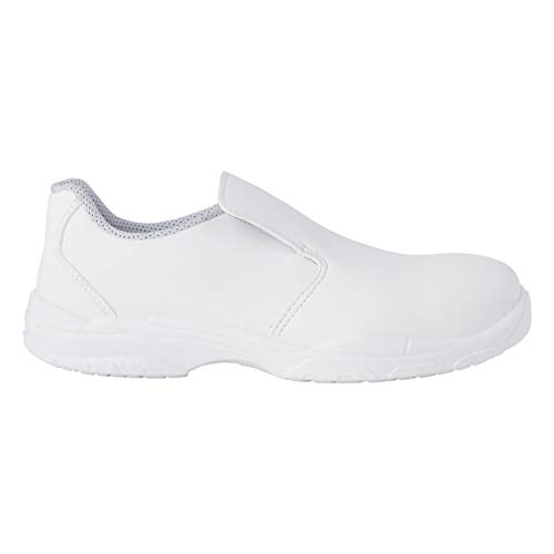 REPOSA Nurse Zapatos de Trabajo, Zapatos de Trabajo Cerrados Tipo mocasín con Puntera, Parte Superior de Microfibra Transpirable, Zapatos Sanitarios con Plantilla anatómica, Suela de PU