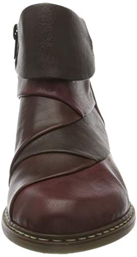 Rieker Herbst/Winter, Botines Mujer, Rojo (Bordeaux/Havanna/Vino 35), 36 EU