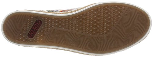 Rieker M85b8, Zapatos de Cordones Derby Mujer, Multicolor (Ginger-Multi/Weiss), 36 EU