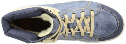 Rieker Z7742, Zapatillas Altas Mujer, Azul-Blau (Lake/Atlantic/Beige 14), 37