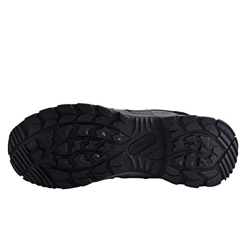 riemot Zapatillas Trekking para Hombre, Zapatos de Senderismo Calzado de Montaña Escalada Aire Libre Impermeable Ligero Antideslizantes Zapatillas de Trail Running, Negro Gris EU 44