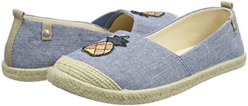 Roxy Flora, Sandalias con cua Tipo Alpargatas Mujer, Azul Chambray Chy, 38 EU