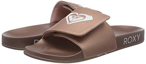 Roxy Slippy Slide, Zapatos de Playa y Piscina para Mujer, Rosa (Rose Gold Rsg), 36 EU