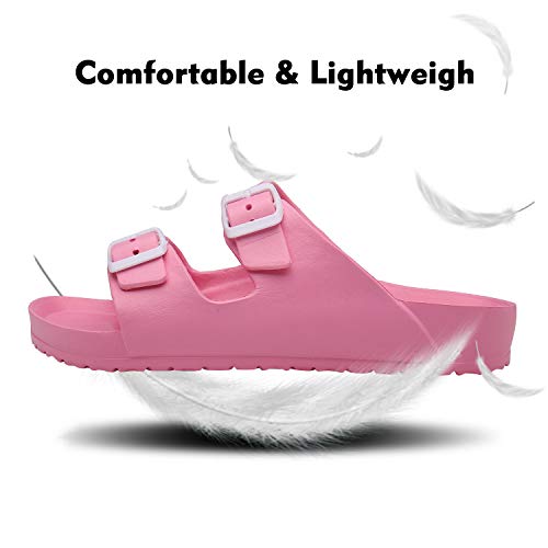 SAGUARO Unisexo Ajustable Slippers Antideslizantes Zapatillas de Casa Masculino Respirable Zapatos de Baño Femenino Zuecos Clásico Sandalias de Piscina Lavable Clogs Moda Al Aire Libre, Rosa 39